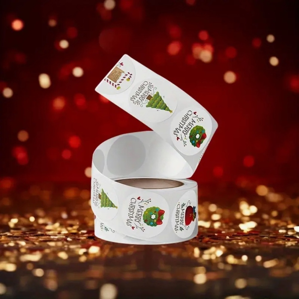 Christmas 500ct Sticker Roll
